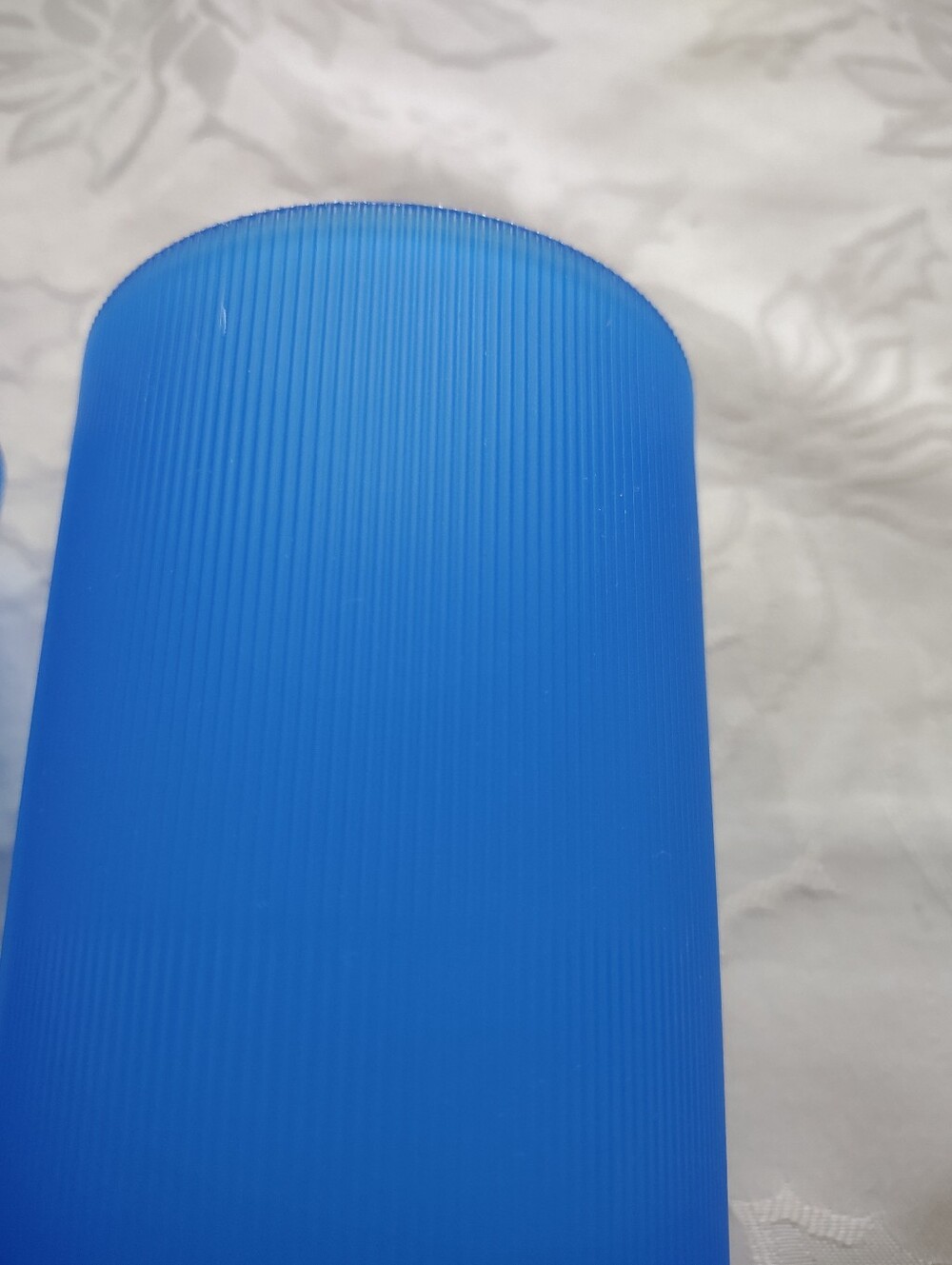 New 🆕 Rare Find Majestic Vintage Highball Blue Plastic Ribbed Vertical Stripes - Picture 2 of 7